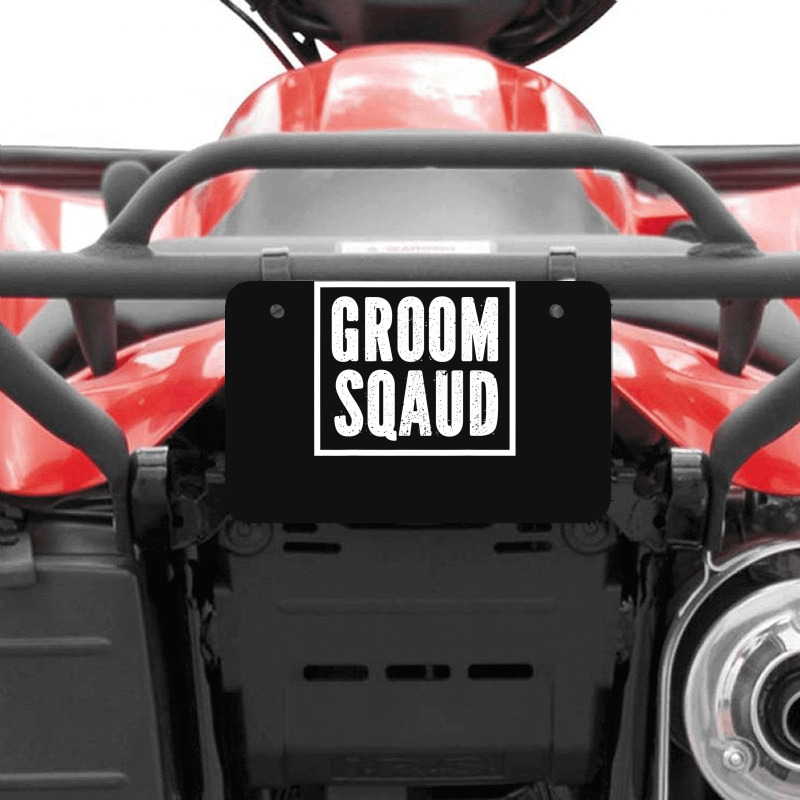 Grooms Bachelor Crew Party Squad Team Groom Atv License Plate | Artistshot