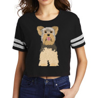 Yorkshire Terrier, Dog, Brown, Funny, Natural Premium T Shirt Scorecard Crop Tee | Artistshot