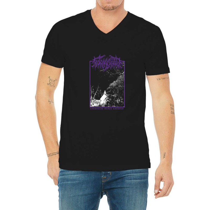 Nocturnal Departure Cathartic Black Rituals V-Neck Tee by TerranceLHawkins | Artistshot