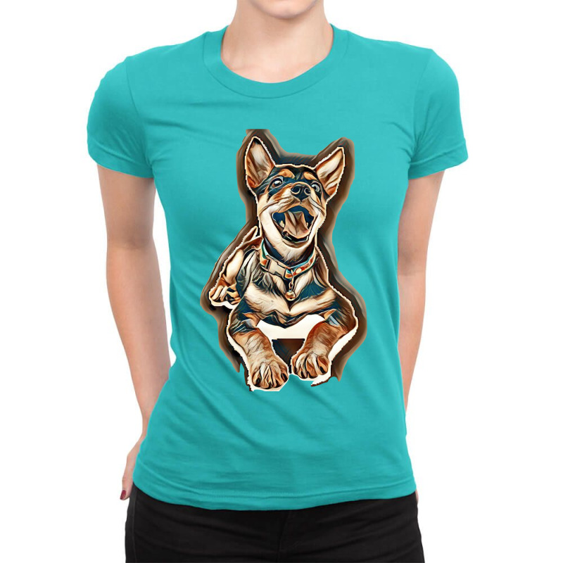 Dog Ladies Fitted T-Shirt by Kemnabi | Artistshot