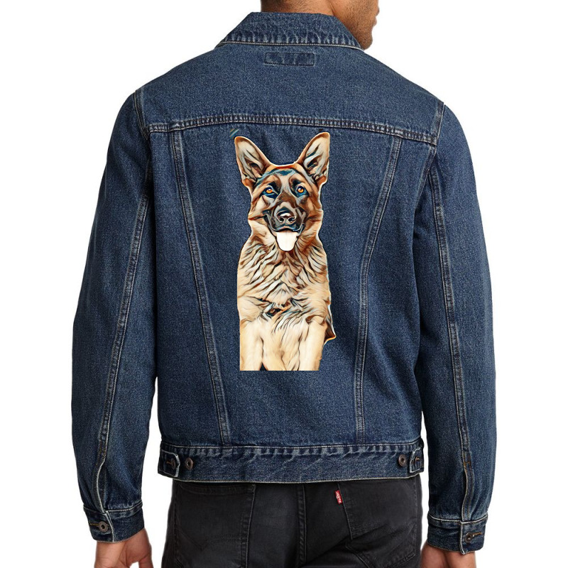 Dog Men Denim Jacket by Kemnabi | Artistshot