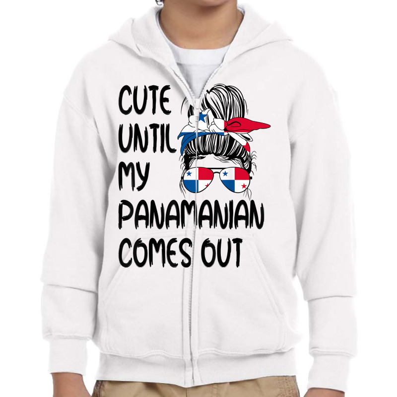 Funny Cute Until My Panamanian Comes Out T Shirt Youth Zipper Hoodie by cm-arts | Artistshot