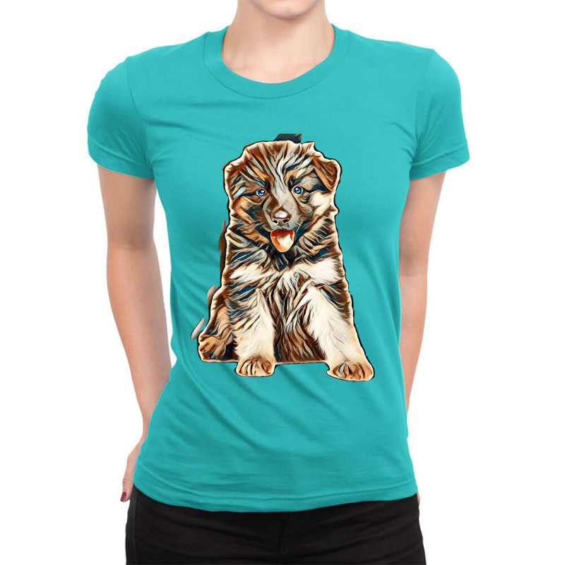 Cute Dogs Ladies Fitted T-Shirt by Kemnabi | Artistshot