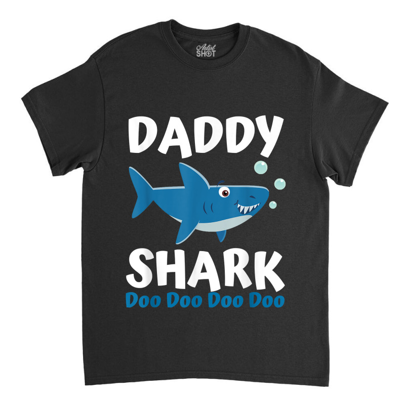 Daddy Shark Fathers Day Gift From Wife Son Daughter Classic T-shirt | Artistshot