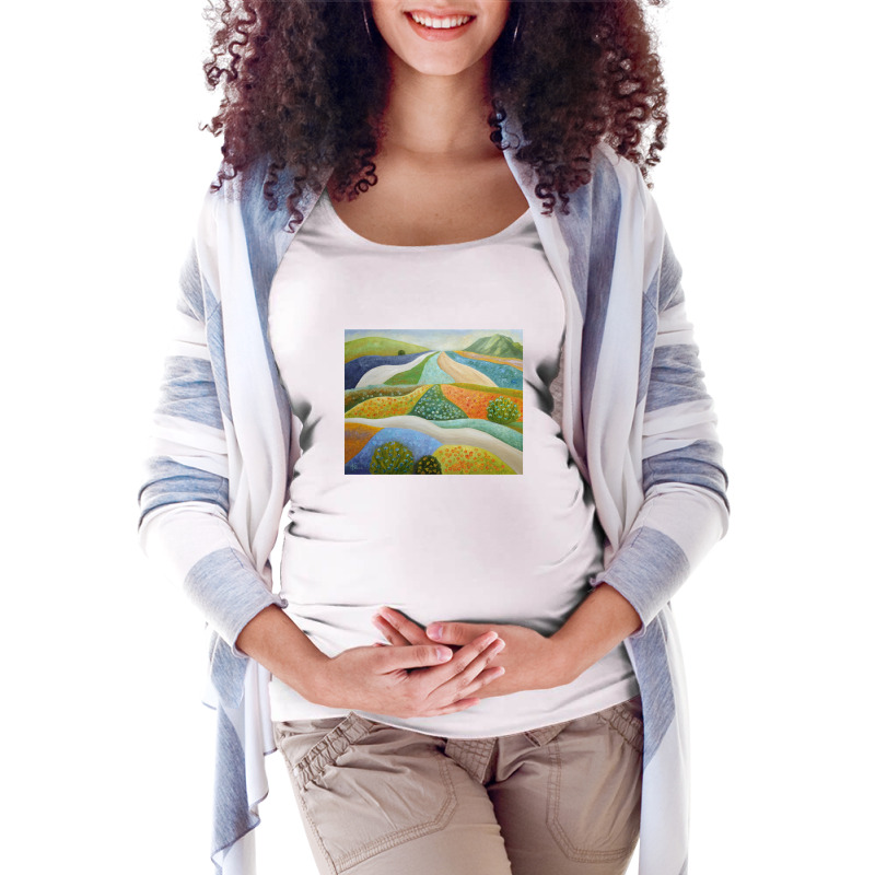 Springtime Bustle Maternity Scoop Neck T-shirt by cm-arts | Artistshot