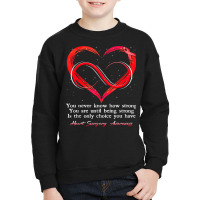 I Wear Red For Heart Surgery Awareness Warrior Youth Sweatshirt | Artistshot