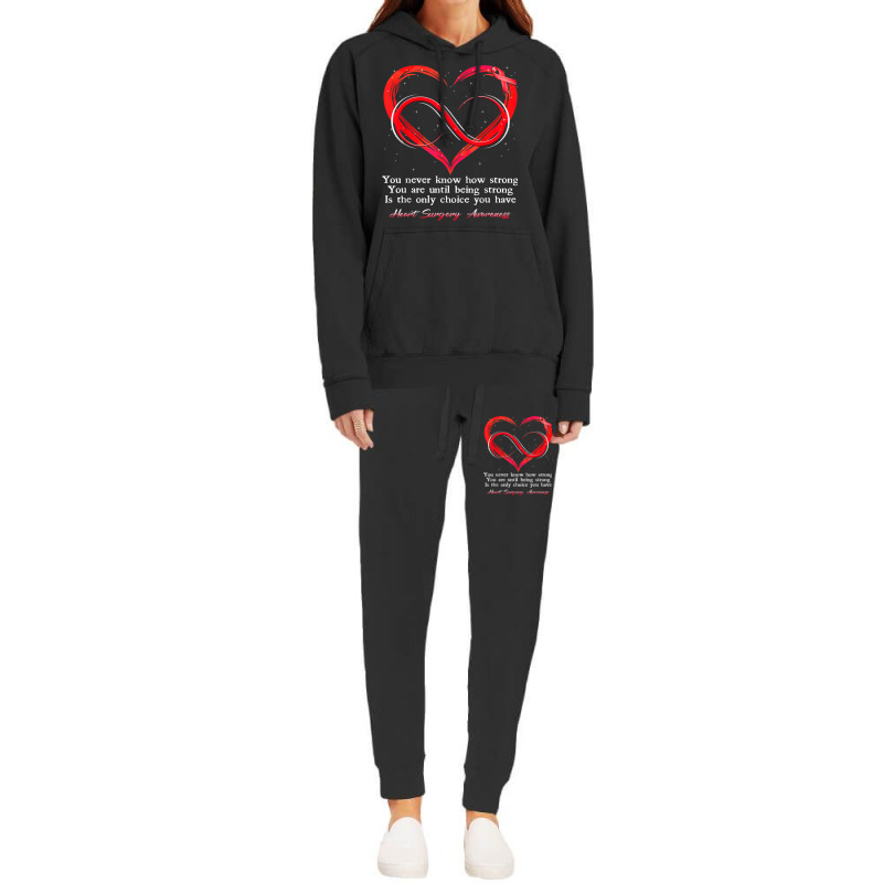 I Wear Red For Heart Surgery Awareness Warrior Hoodie & Jogger Set | Artistshot