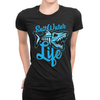 Saltwater Life Fishing Ladies Fitted T-shirt | Artistshot