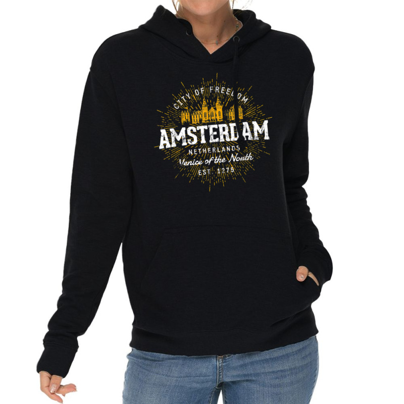 Netherlands Vacation Souvenir Amsterdam T Shirt Lightweight Hoodie by tuftsmirussom | Artistshot