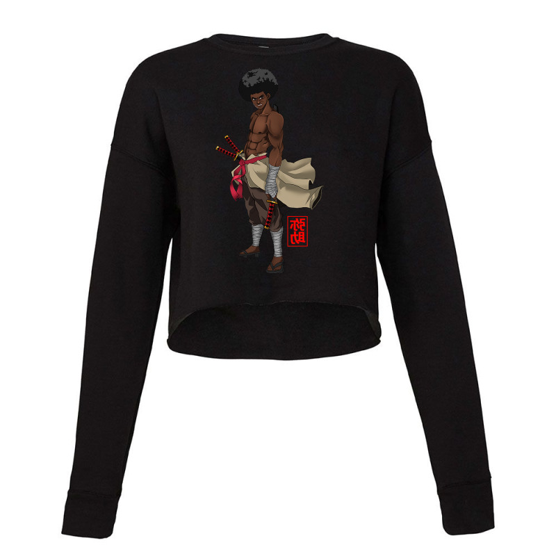 Samurai Afro Black Yasuke Sengoku Warrior Ronin Anime Fan Cropped Sweater by cm-arts | Artistshot