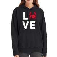 I Love Crabs Cute Crab Lover Crustacean Seafood Crab Vintage Hoodie | Artistshot