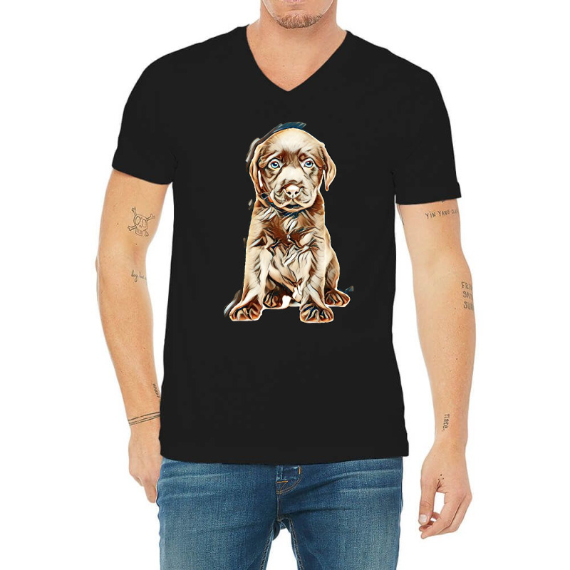 Love My Dog V-Neck Tee by Kemnabi | Artistshot