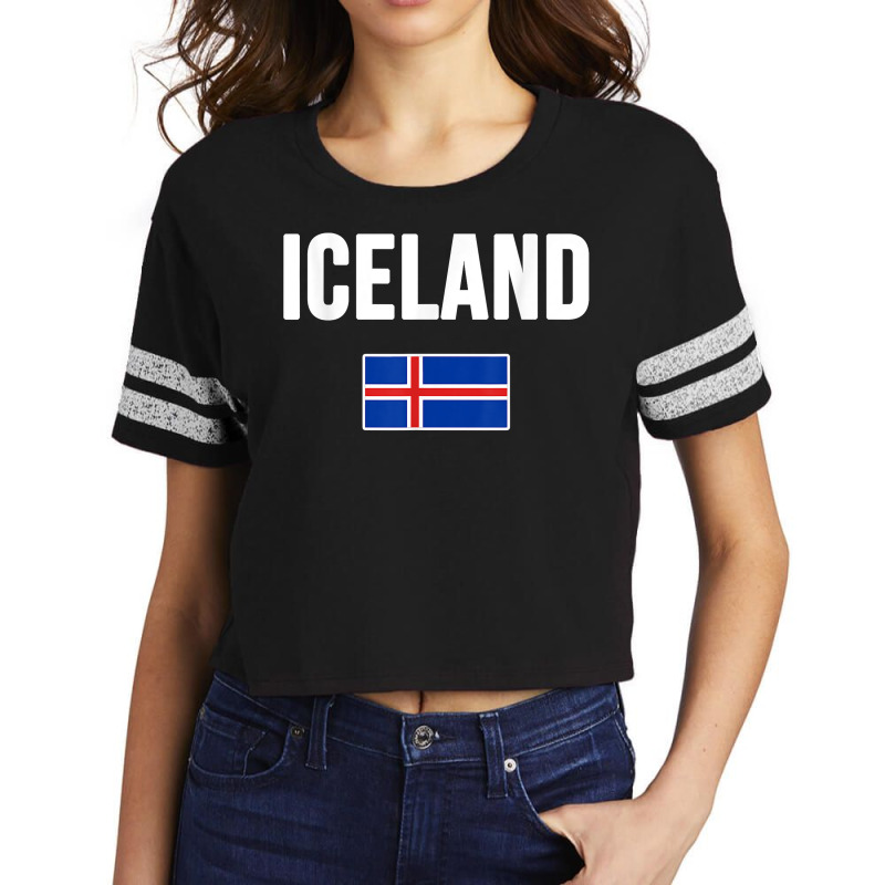 Iceland Icelandic Flag Gift Souvenir T Shirt Scorecard Crop Tee by cm-arts | Artistshot