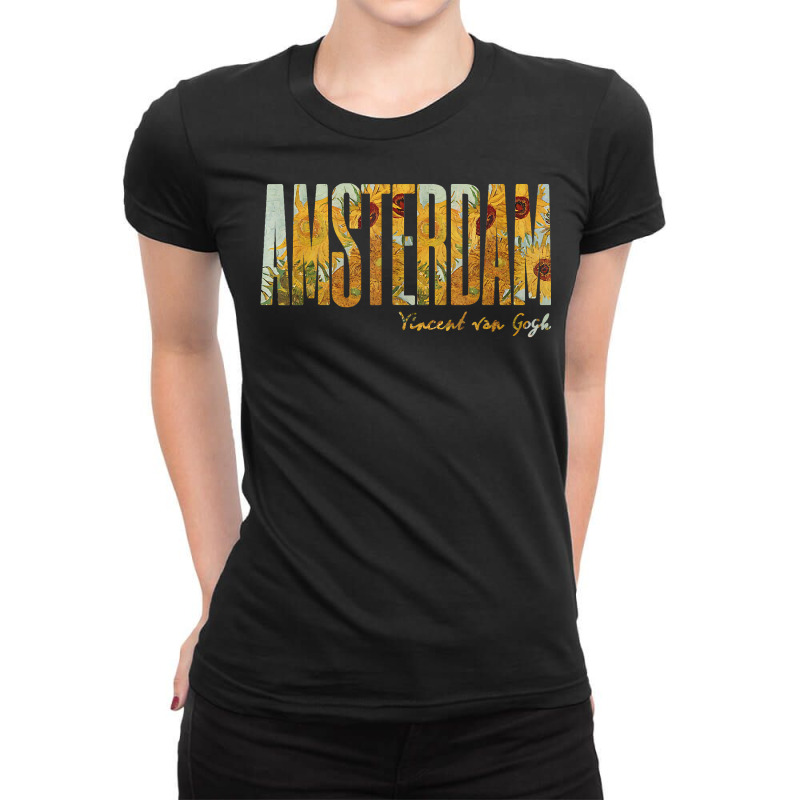 Amsterdam Van Gogh Sunflowers Vincent Van Gogh Sunflower T Shirt Ladies Fitted T-Shirt by lazhehurezhu | Artistshot