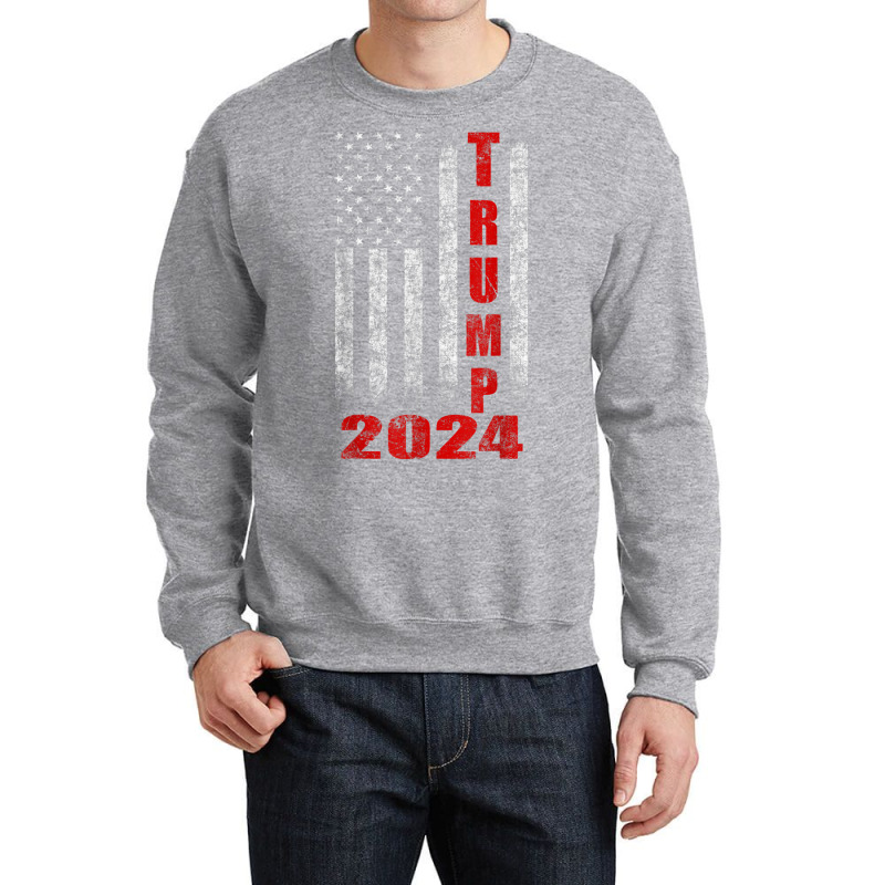 American Flag Design Trump 2024 Crewneck Sweatshirt | Artistshot