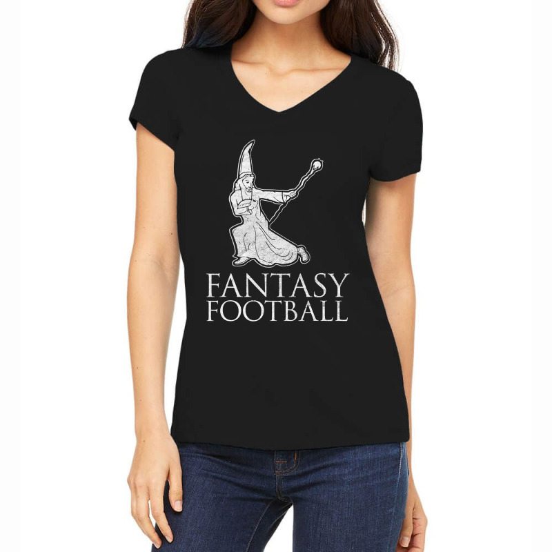 Fantasy Football Funny Wizard  Literal Translation Women's V-Neck T-Shirt by cm-arts | Artistshot