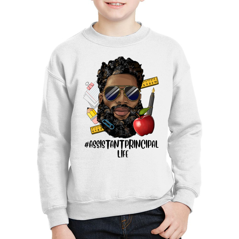 Black Man Assistant Principal Life Youth Sweatshirt by HRA Design Shop | Artistshot