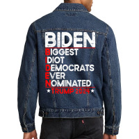 Anti Biden Biggest Idiot Democrats Ever Nominated Trump 2024 T Shirt Men Denim Jacket | Artistshot