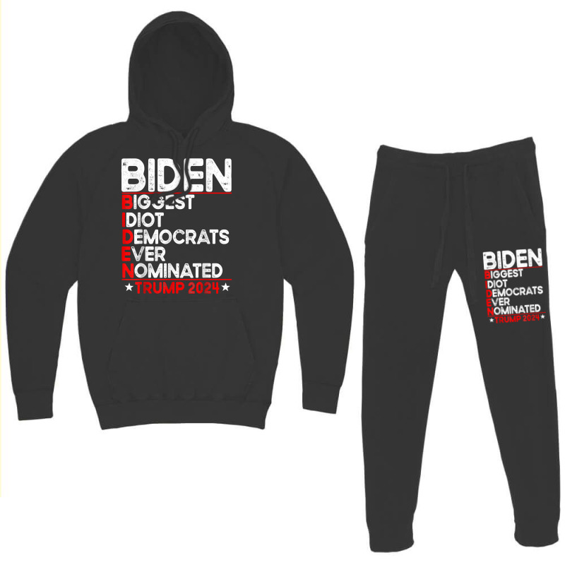 Anti Biden Biggest Idiot Democrats Ever Nominated Trump 2024 T Shirt Hoodie & Jogger set by lazhehurezhu | Artistshot