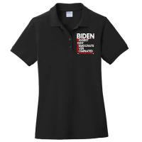 Anti Biden Biggest Idiot Democrats Ever Nominated Trump 2024 T Shirt Ladies Polo Shirt | Artistshot