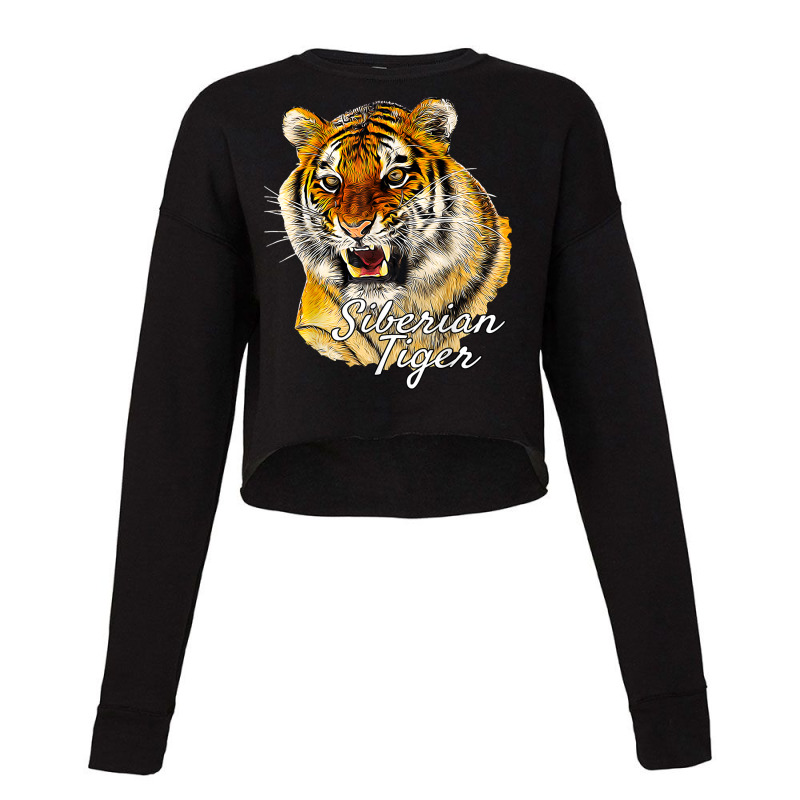 Siberian Tiger   Ferocious Tiger Roar Cat Owner T Shirt Cropped Sweater by cm-arts | Artistshot