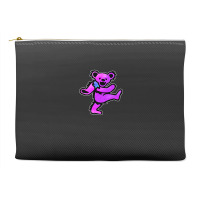 Pink Grateful Dancing Hippie Classic Rock Dead Bear Accessory Pouches | Artistshot