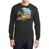 Clearwater Beach, Florida   Palm Tree & Sunset The Original Pullover H Long Sleeve Shirts | Artistshot