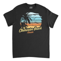 Clearwater Beach, Florida   Palm Tree & Sunset The Original Pullover H Classic T-shirt | Artistshot