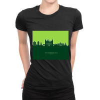 Peterborough England Skyline Ladies Fitted T-shirt | Artistshot