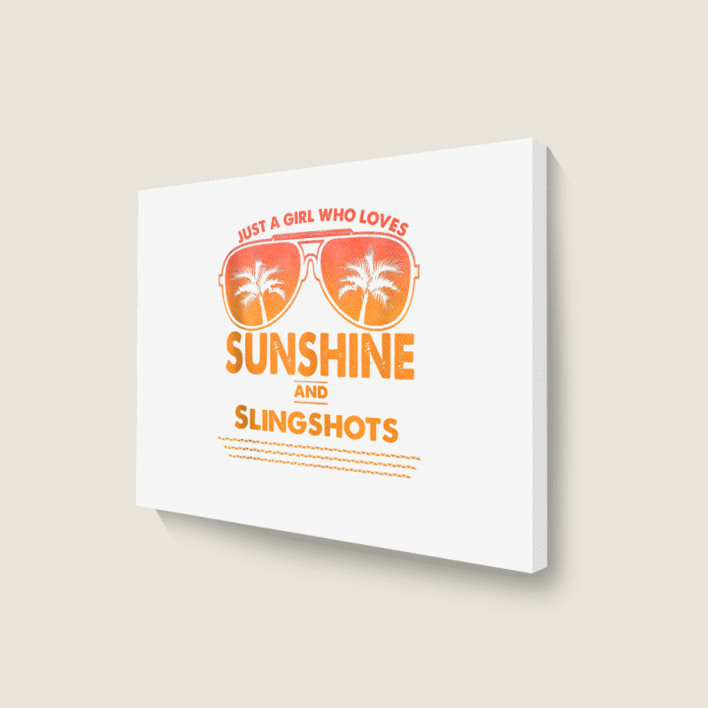 Just A Girl Who Loves Sunshine And Slingshots For Woman Tank Top Landscape Canvas Print | Artistshot