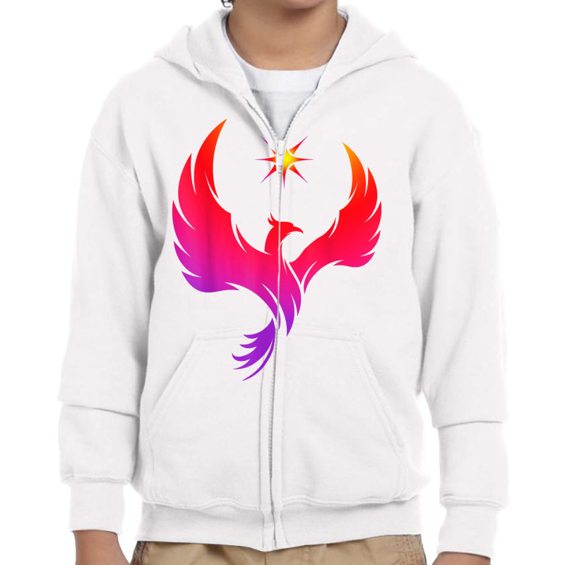 Phoenix Bird Mystical Creature Mythology Sunset Colors T Shirt Youth Zipper Hoodie by cm-arts | Artistshot