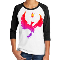 Phoenix Bird Mystical Creature Mythology Sunset Colors T Shirt Youth 3/4 Sleeve | Artistshot