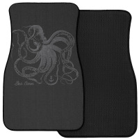 Vintage Black Octopus Marine Biologist Ocean Sea Life 5 Front Car Mat | Artistshot