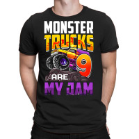 Kids Monster Trucks Are My Jam 9th Birthday Monster Truck Party T-shirt | Artistshot