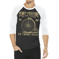 Penny Farthing Bike Retro Vintage Bicycle T Shirt 3/4 Sleeve Shirt | Artistshot