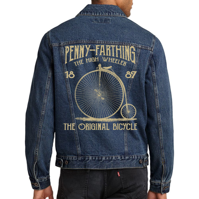 Penny Farthing Bike Retro Vintage Bicycle T Shirt Men Denim Jacket | Artistshot