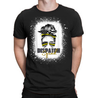 Dispatcher 911 Women Messy Bun American Flag Dispatch Squad T-shirt | Artistshot