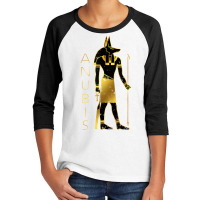 Anubis Black And Gold T Shirt Youth 3/4 Sleeve | Artistshot