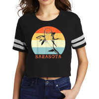 Sarasota Florida Vintage Retro Dolphin Vacation Scorecard Crop Tee | Artistshot