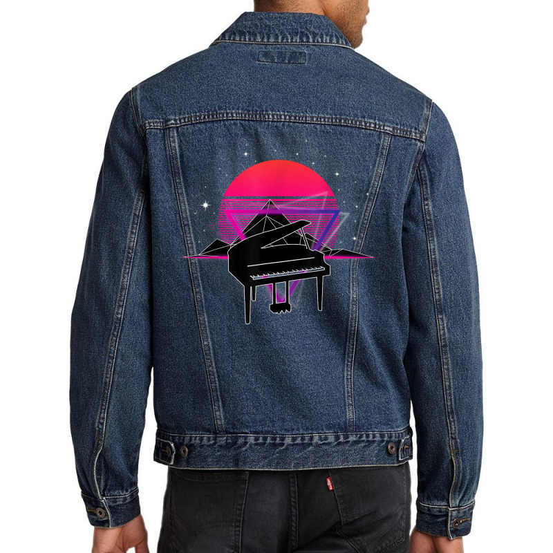 Musical Instrument Piano T Piano Player Or Pianist Men Denim Jacket | Artistshot