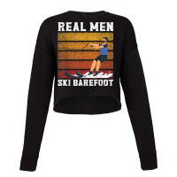 Mens Waterskiing Water Skiing Surface Water Sport Boat Waves Cropped Sweater | Artistshot