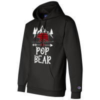 Mens Pop Bear Christmas Pajama Red Plaid Buffalo Matching Champion Hoodie | Artistshot