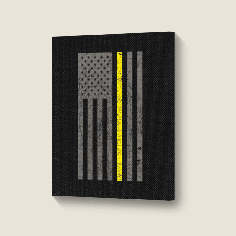 Dispatcher Thin Gold Line Shirt Portrait Canvas Print | Artistshot