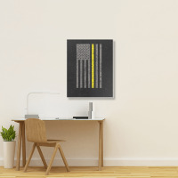 Dispatcher Thin Gold Line Shirt Portrait Canvas Print | Artistshot