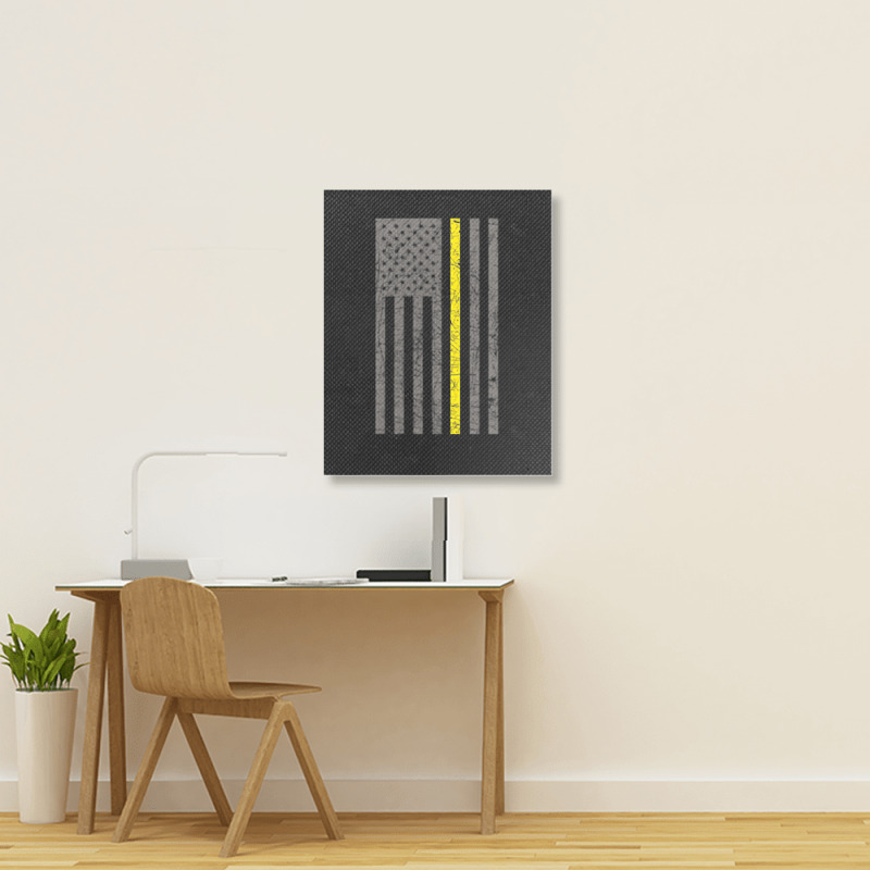 Dispatcher Thin Gold Line Shirt Portrait Canvas Print | Artistshot