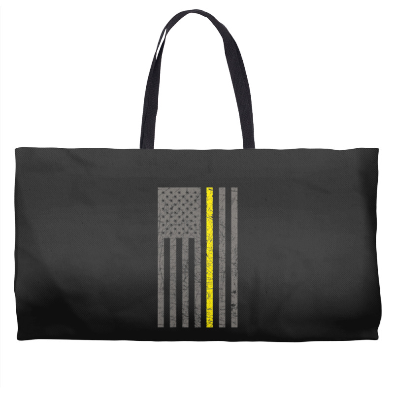 Dispatcher Thin Gold Line Shirt Weekender Totes | Artistshot