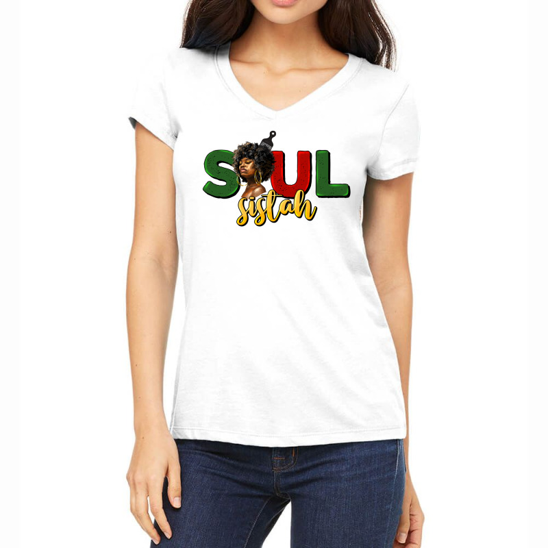 Soul Sistah Women's V-Neck T-Shirt by HRA Design Shop | Artistshot