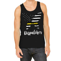 Dispatcher Usa America Flag Butterfly Freedom 911 Operator Tank Top | Artistshot