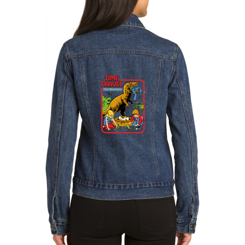 Time Travel For Beginners 1.png Ladies Denim Jacket by LawrenceKemp | Artistshot