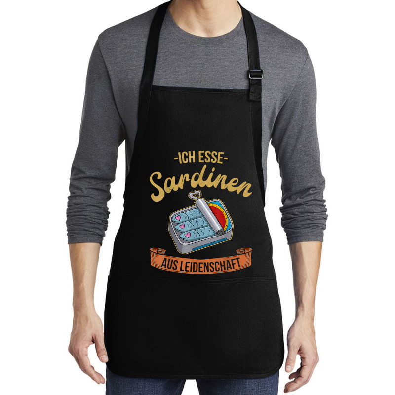 Sardine Anchovies Fish Dishes Canned Fish Cuisine T Shirt Medium-length Apron | Artistshot